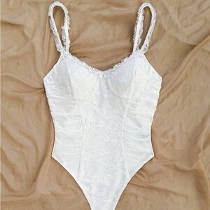 SHEIN White Lace Bodysuit